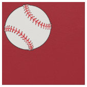 Baseball Theme Fabric Red BG HAMbyWG Stoff (Nahaufnahme)