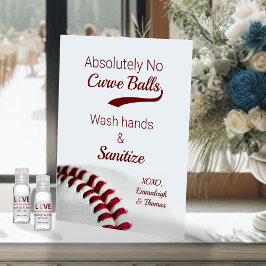 Baseball Theme Field Day Sanitize Wedding Sockelschild