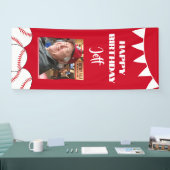 Baseball Theme Foto Geburtstag Hangbanner Banner (Messe)