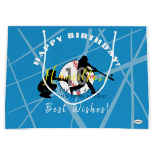 Baseball Theme Geschenktasche HAMbyWG Große Geschenktüte