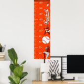 Baseball Theme Growth Charts Poster (Heimbüro)