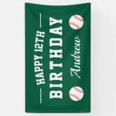 Baseball Theme Happy Birthday Party Brauch Banner (Vertikal)