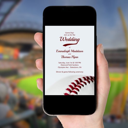 Baseball Theme Hochzeitseinladungen Einladung