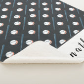 Baseball Theme Individuelle Name Blanket für einen Sherpadecke (3/4)