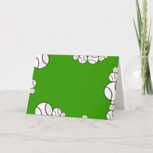 baseball theme note card karte (Vorderseite)