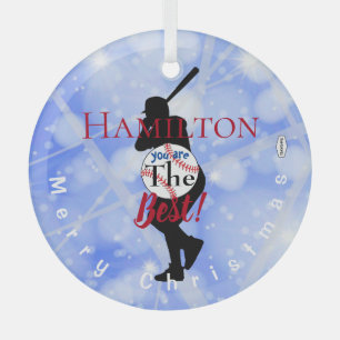 Baseball Theme Ornament HAMbWG Aus Glas