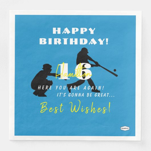 Baseball Theme Paper Napkins HAMbyWG Serviette (Vorderseite)