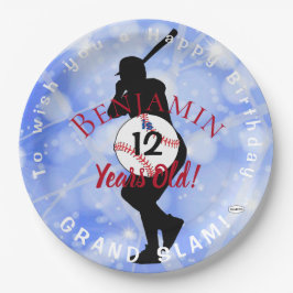 Baseball Theme Paper Plate Geburtstag HAMbyWG Pappteller