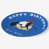 Baseball Theme Paper Plate HAMbyWG Pappteller (Schrägansicht)