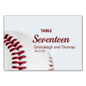 Baseball-Theme-Skript Tischnummer (Vorderseite)