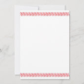 Baseball Theme Sports Wedding Brautparty Einladung (Rückseite)