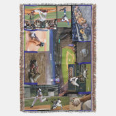 Baseball Theme Throw Blanket - HAMbyWhiteGlove Decke (Vorderseite Vertikal)