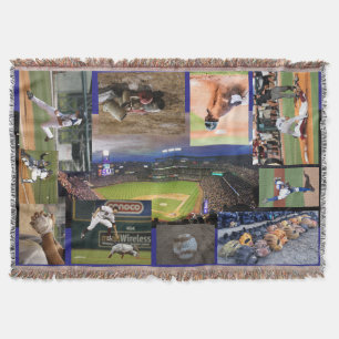 Baseball Theme Throw Blanket - HAMbyWhiteGlove Decke
