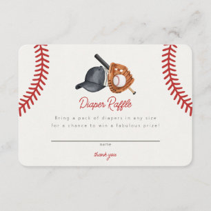 Baseball Theme Zuhause Führen Sie Rookie Diaper Ra Begleitkarte