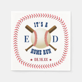 Baseball Theme Zuhause Run Wedding Serviette