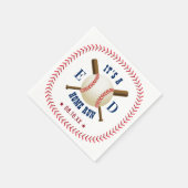 Baseball Theme Zuhause Run Wedding Serviette (Ecke)