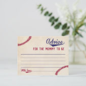 Baseball Themed Baby Duschberatung für Mama Cards Postkarte (Stehend Vorderseite)