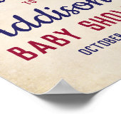 Baseball Themed Baby Dusche Begrüßungszeichen Plak Poster (Ecke)