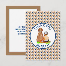 Baseball Themed Baby Dusche Dankeskarte