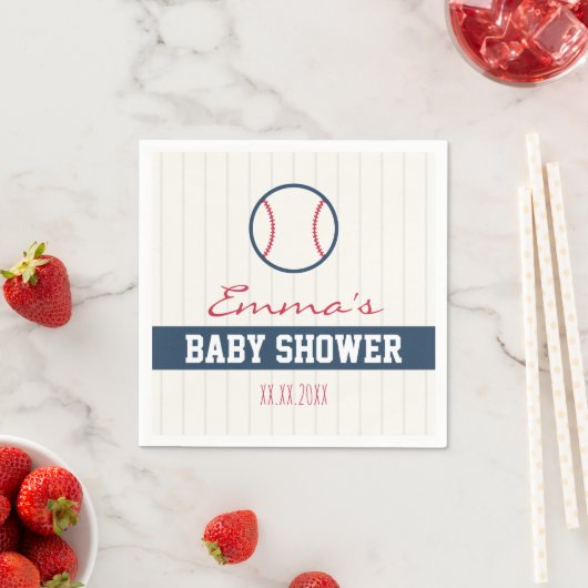 Baseball Themed Baby Dusche Napkins Serviette (Beispiel)