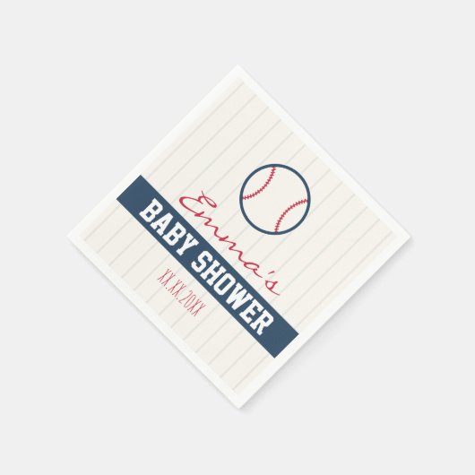 Baseball Themed Baby Dusche Napkins Serviette (Ecke)