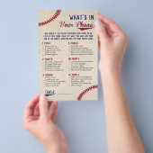 Baseball Themed Baby Dusche Was ist in Ihrem Telef Flyer (Handgriff)