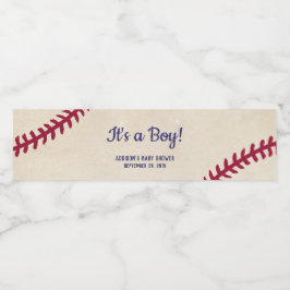 Baseball Themed Baby Dusche Wasserflaschen Labels Wasserflaschenetikett