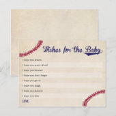 Baseball Themed Baby Dusche Wünsche für Babykarten Postkarte (Vorne/Hinten)
