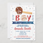 Baseball themed Baby Shower Einladungen (Vorderseite)