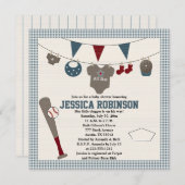 Baseball Themed Baby Shower Einladungen (Vorne/Hinten)