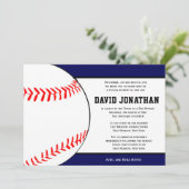 Baseball Themed Bar Mitzvah Einladung (Stehend Vorderseite)