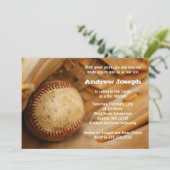 Baseball Themed Bar Mitzvah Einladungen (Stehend Vorderseite)