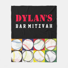 Baseball Themed Bar Mitzvah Nehmen Sie Zuhause Giv Fleecedecke