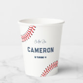 Baseball Themed Birthday Paper Cups Pappbecher (Vorderseite)