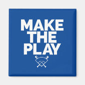 Baseball Themed Blue Magnet (Vorne)
