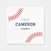 Baseball Themed Geburtstag Serviette (Vorderseite)