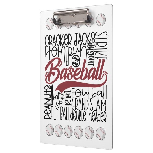 Baseball Themed Klemmbrett (Links)