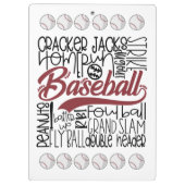 Baseball Themed Klemmbrett (Rückseite)