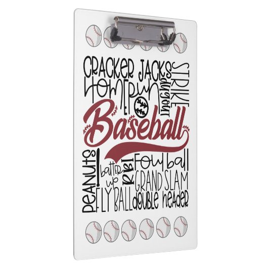 Baseball Themed Klemmbrett (Rechts)
