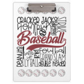 Baseball Themed Klemmbrett (Vorderseite)