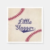 Baseball Themed Little Slugger Babydusche Napkins Serviette (Vorderseite)