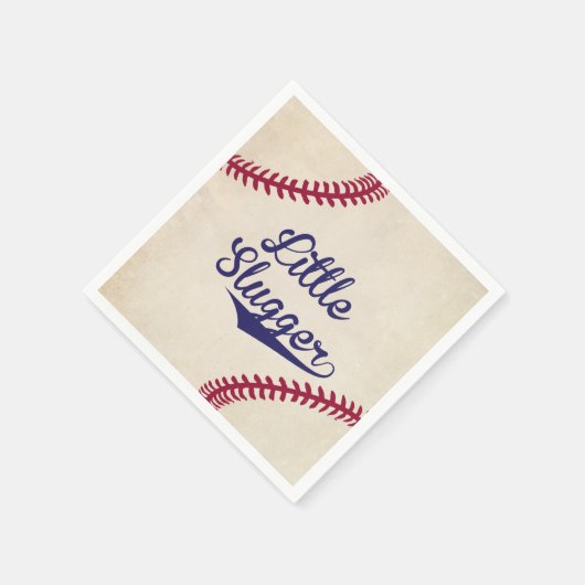 Baseball Themed Little Slugger Babydusche Napkins Serviette (Ecke)