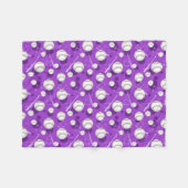 Baseball-Themed Muster-lila Fleece-Decke Fleecedecke (Vorderseite (Horizontal))