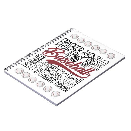 Baseball Themed Notizblock (Linke Seite)