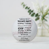 Baseball Themed Party Einladung (Stehend Vorderseite)