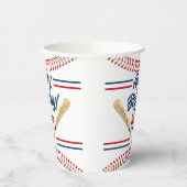 Baseball Themed Personalisiert Birthday Paper Cup Pappbecher (Links)