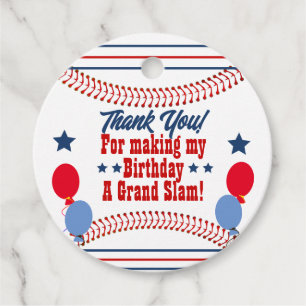 Baseball Themed Personalisiert Round Gevor Tags Geschenkanhänger