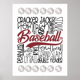 Baseball Themed Poster