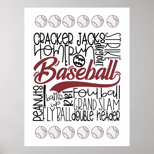 Baseball Themed Poster (Vorne)