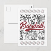 Baseball Themed Postkarte (Vorne/Hinten)